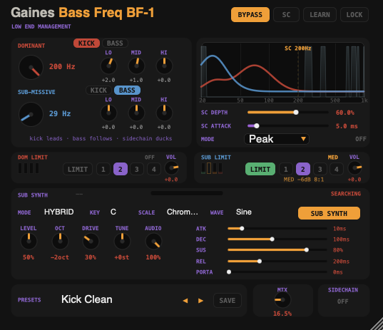 BF-1 Bass Freq